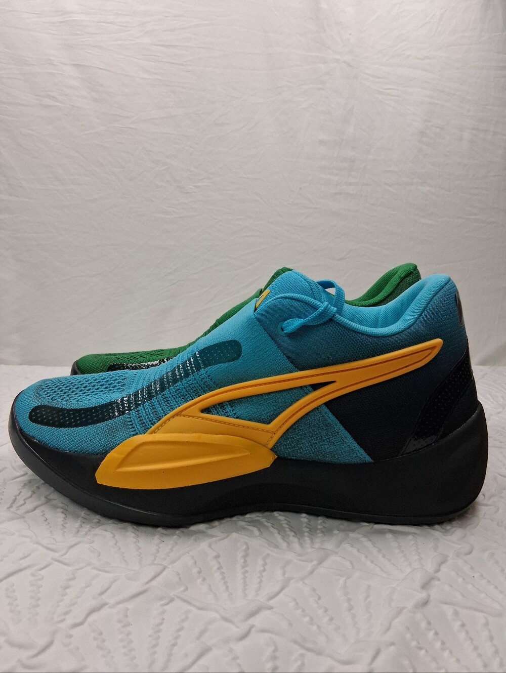 Puma Mens  Lightweight Slip-On Sneakers in Green & Blue - Picture 14 of 16